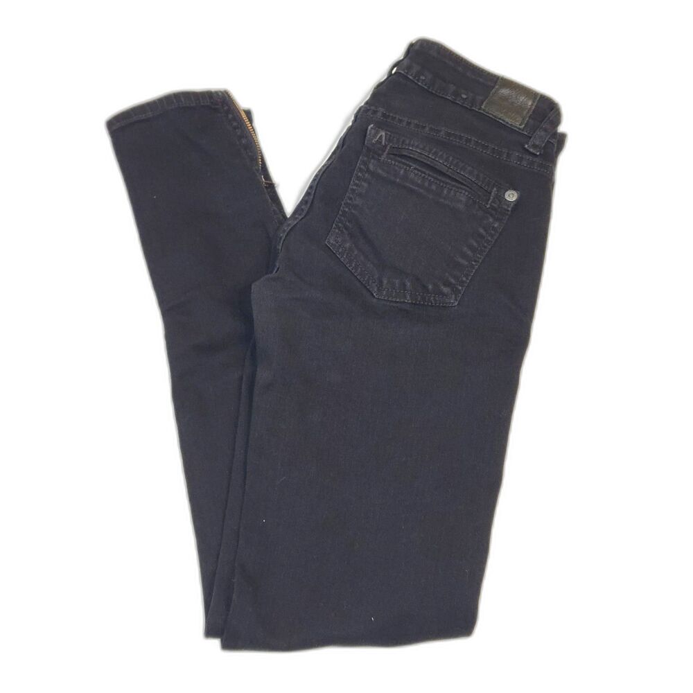 RVCA Weekender Skinny Jeans | Women's Size 24 | Black Ankle Zip